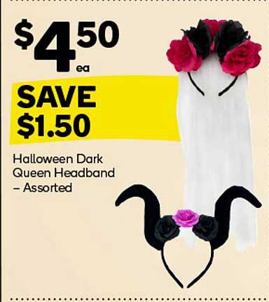 Halloween Dark Queen Headband – Assorted