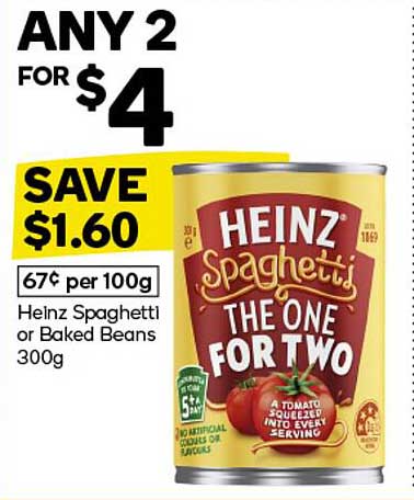 Heinz Spaghetti THE ONE FOR TWO