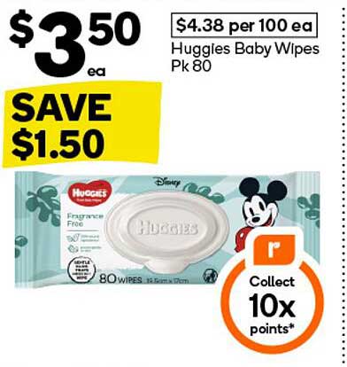 Huggies Baby Wipes Pk 80