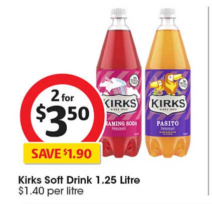 Kirks Soft Drink 1.25 Litre