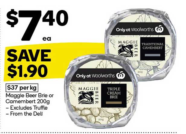 Maggie Beer Brie or Camembert 200g