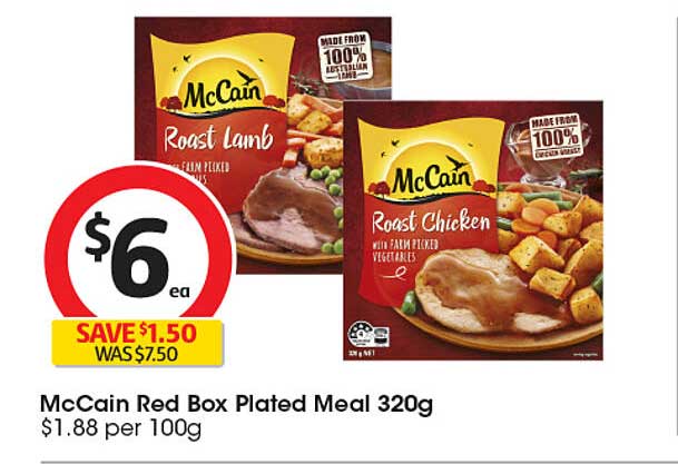 McCain Red Box Plated Meal