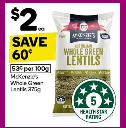 McKenzie's Whole Green Lentils