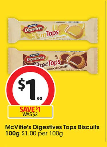 McVitie's Digestives Tops Biscuits