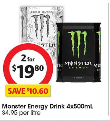 Monster Energy Drink 4x500mL