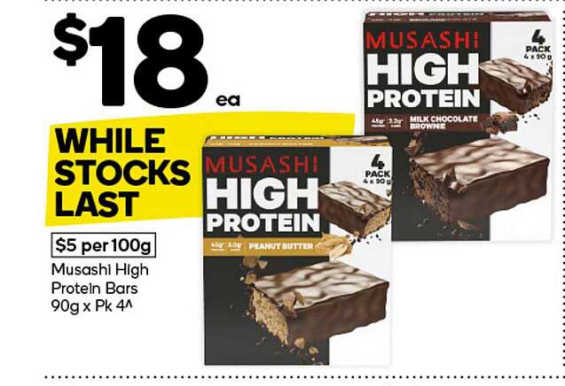 Musashi High Protein Bars