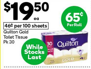 Quilton Gold Toilet Tissue Pk 30