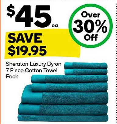 Sheraton Luxury Byron 7 Piece Cotton Towel Pack