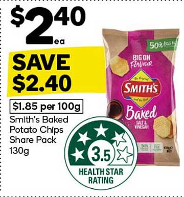 Smith's Baked Potato Chips Share Pack