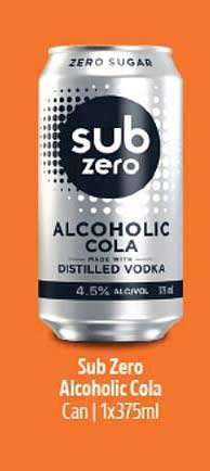 Sub Zero Alcoholic Cola