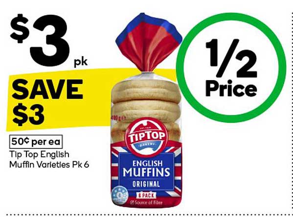 Tip Top English Muffins Original