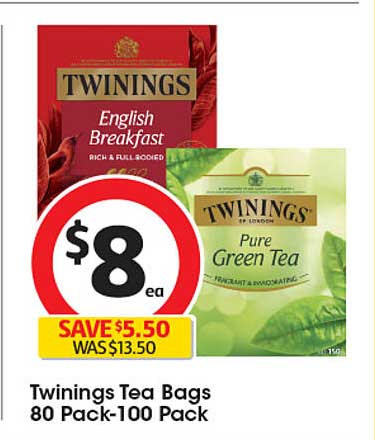 Twinings Tea Bags 80 Pack-100 Pack