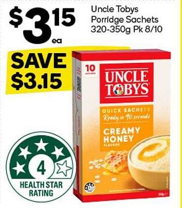 Uncle Tobys Porridge Sachets