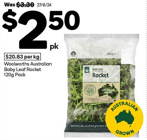 Woolworths Australian Baby Leaf Rocket