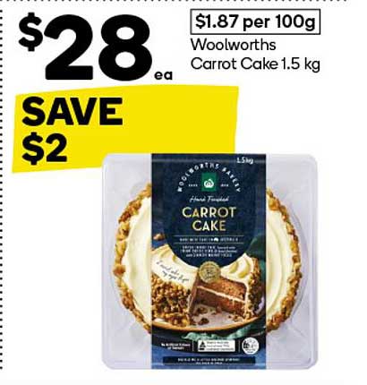 Woolworths Carrot Cake