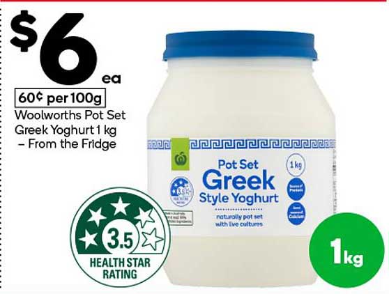 Woolworths Pot Set Greek Yoghurt