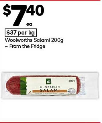 Woolworths Salami