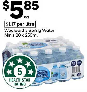 Woolworths Spring Water Minis 20 x 250ml