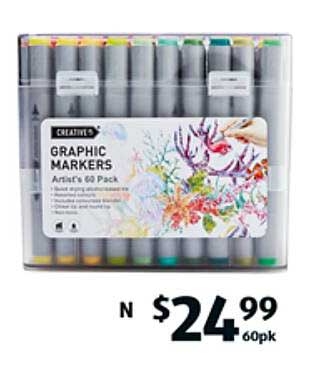 Creative Graphic Markers Artist's 60 Pack