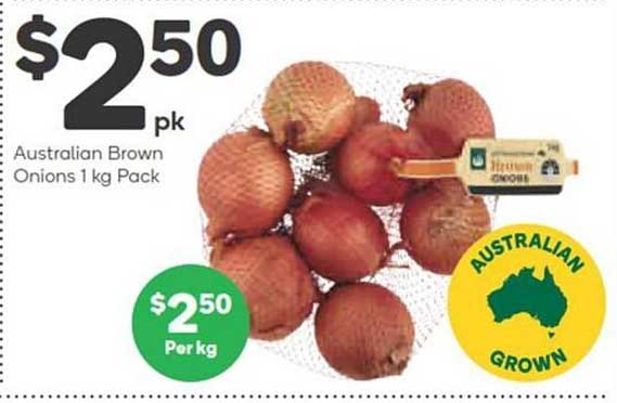 Australian Brown Onions 1 kg Pack