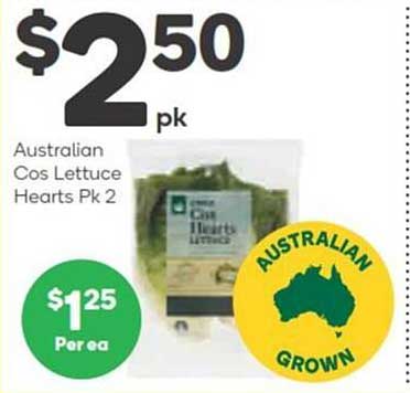 Australian Cos Lettuce Hearts Pk 2