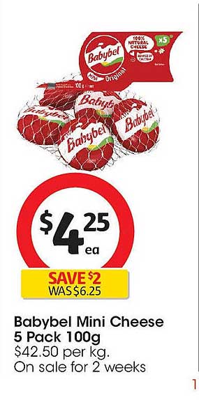 Babybel Mini Cheese 5 Pack 100g