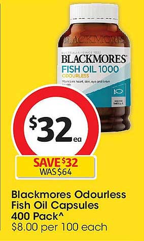 Blackmores Odourless Fish Oil Capsules 400 Pack