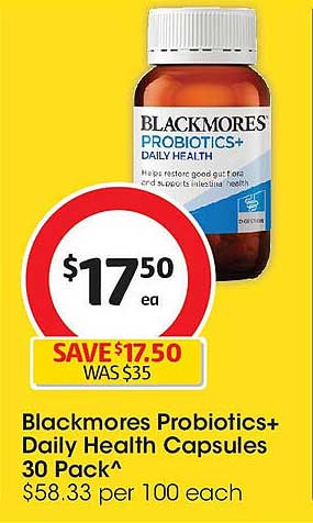 Blackmores Probiotics+ Daily Health Capsules 30 Pack