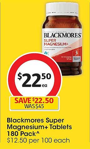 Blackmores Super Magnesium+ Tablets 180 Pack