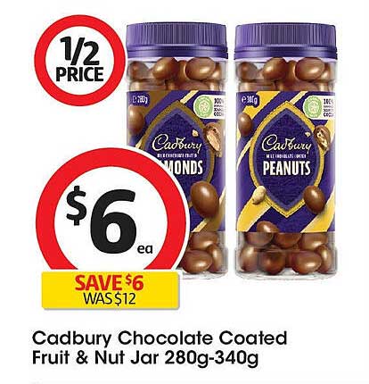 Cadbury Chocolate Coated Fruit & Nut Jar