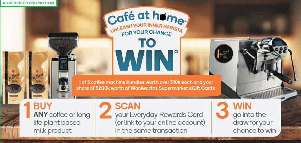 Café at home® FOR YOUR CHANCE TO WIN