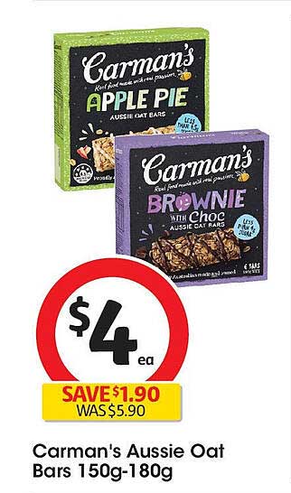 Carman's Aussie Oat Bars