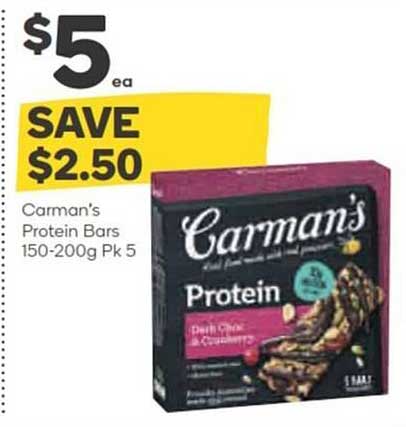 Carman's Protein Bars