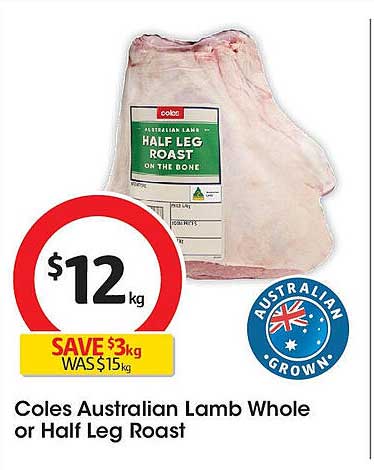 Coles Australian Lamb Whole or Half Leg Roast