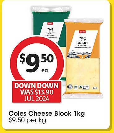 Coles Cheese Block 1kg