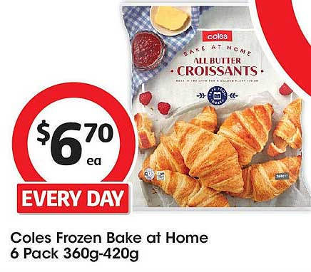 Coles Frozen Bake at Home All Butter Croissants