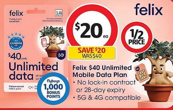 Felix $40 Unlimited Mobile Data Plan