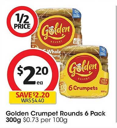 Golden Crumpet Rounds 6 Pack