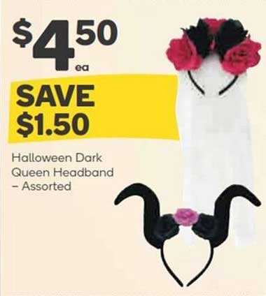 Halloween Dark Queen Headband - Assorted