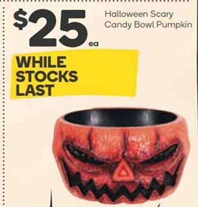 Halloween Scary Candy Bowl Pumpkin