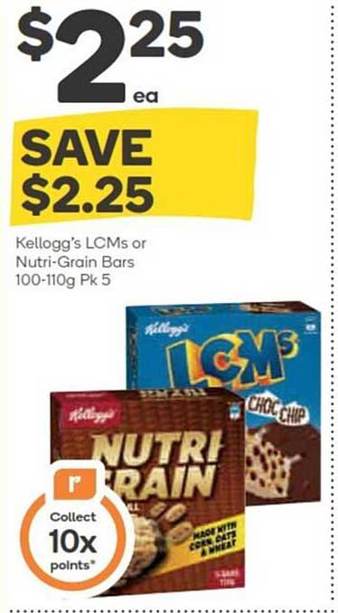 Kellogg’s LCMs or Nutri-Grain Bars