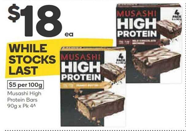 Musashi High Protein Bars