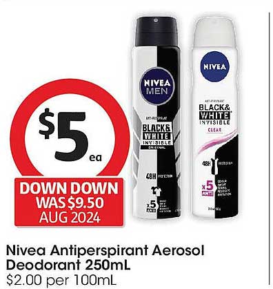 Nivea Antiperspirant Aerosol Deodorant 250mL