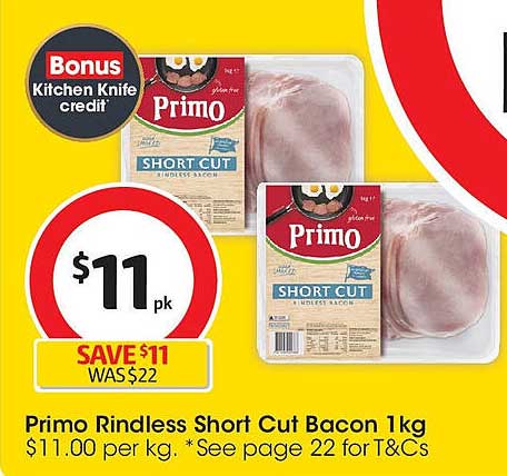 Primo Rindless Short Cut Bacon