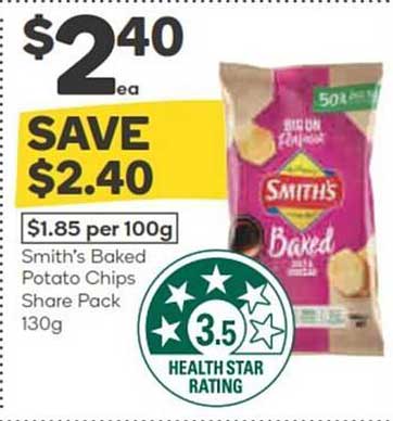 Smith's Baked Potato Chips Share Pack