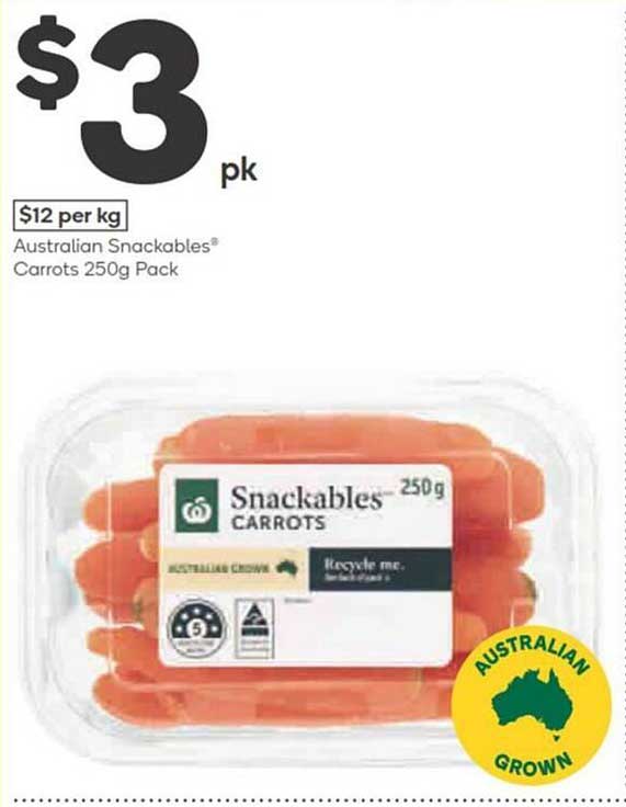 Snackables® Carrots 250g Pack