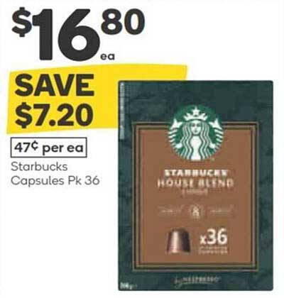 Starbucks House Blend Capsules Pk 36