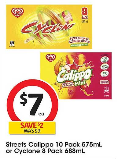 Streets Calippo 10 Pack or Cyclone 8 Pack