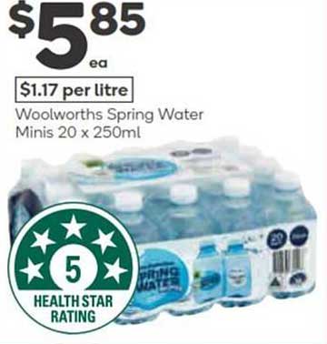 Woolworths Spring Water Minis 20 x 250ml