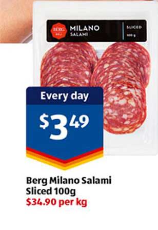 Berg Milano Salami Sliced